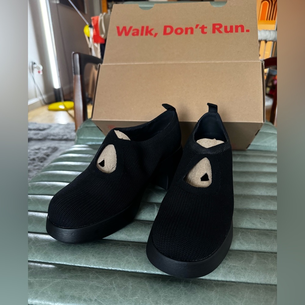 Camper Black Women's Loafers with Cutout Design